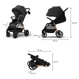 Прогулянкова коляска Kinderkraft Grande 2 Black (KSGRAN02BLK0000) - мініатюра 5