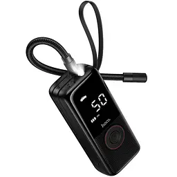 Автомобільний насос Hoco ZP18 Enlighten smart air pump Black - мініатюра 6