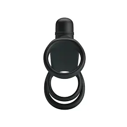 Насадка на пеніс з вібрацією Pretty Love Vibrating Penis Sling 11.5 см чорний - мініатюра 3