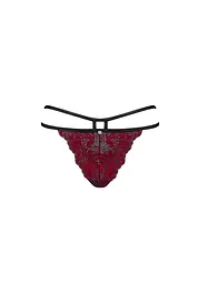 Трусики-стринги Obsessive Sugestina L/XL бордовий - мініатюра 5