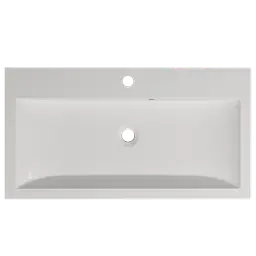 Раковина глянцева врізна Amidicon Lagune Slim 80 792x425 з литого каменю LAGUNE SLIM_80_HL, Білий - мініатюра 4