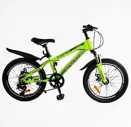 Дитячий спортивний велосипед 20'' CR-20630 Corso CRANK, сталева рама, обладнання LTWOO-A2, 7 швидкостей, зібраний на 75%