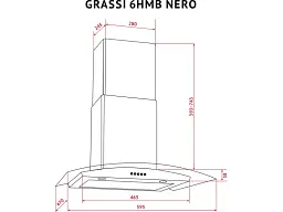 Витяжка Perfelli GRASSI 6HMB NERO - мініатюра 9