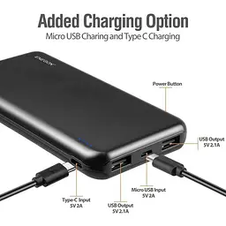 Портативний зарядний пристрій Enegon 10000MAH -2-PACK - мініатюра 2