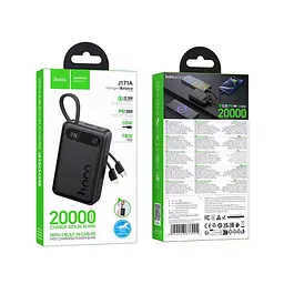 Універсальна мобільна батарея HOCO Edge PD fully compatible power bank with two cables J171A 20000mAh |1USB/1Type-C, 22.5W/3A, - мініатюра 2