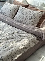 Постільна білизна сімейна Dushka Home Муслін 41036 160х215х2 см - мініатюра 2