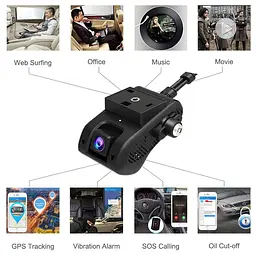 Автомобільний відеореєстратор з 4G + WIFI + GPS Jimi JC400 з передачею відео через інтернет (внутрішня камера винесена на дроті) (100691) - мініатюра 4