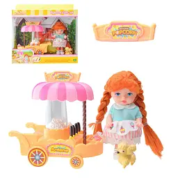 Ігровий набір з лялькою та візком для попкорну Popcorn Cart-set (A656)
