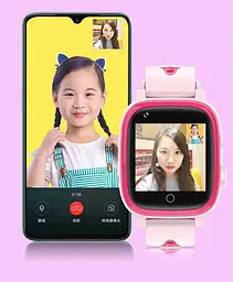 Дитячий смарт годинник Lemfo T5 Pro з GPS трекером, 4G відеодзвінками, пульсометром, термометром, датчиком зняття з руки, кнопкою SOS та SIM картою Фіолетовий - мініатюра 8