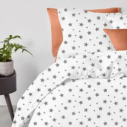 Комплект постільної білизни Cosas полуторний BIG STARS 160 x 220 см (StarBigGrey_Terrakot_160) - мініатюра 2