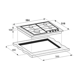 Варочна поверхня PRIME Technics PGH 50043 FGBC - мініатюра 4