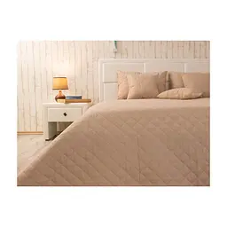 Покривало Руно двостороннє декоративне Velour Beige ромб 180х220 см (340.55_Beige ромб) - мініатюра 8