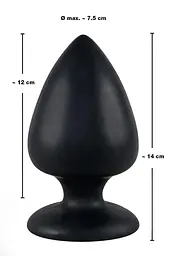 Анальна пробка Orion Black Velvets Butt Plug Extra 14 см (чорний) - мініатюра 5