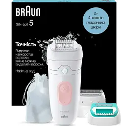 Епілятор Braun Silk-epil 5 SE 5-050 Білий/Рожевий UA - мініатюра 2