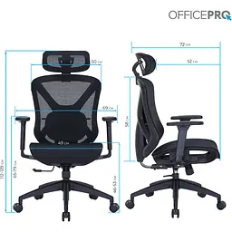 Офісне крісло Officepro Atlas OC630-B-B-B Black [148898] - мініатюра 7