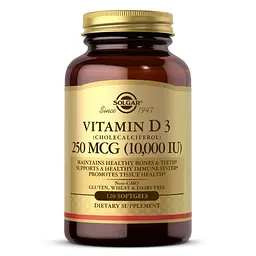 Вітаміни та мінерали Solgar Vitamin D3 250 mcg, 120 капсул