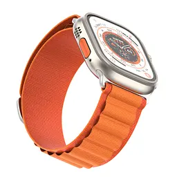 Ремінець для Apple Watch 49/46/45/44/42 (Series 1-3), помаранчевий, Alpine Loop Alpina Band, тканинний поліестеровий ремінець для смарт-годин, дихаючий, для активного відпочинку та спорту, ArmorStandart (ARM64979) - мініатюра 3