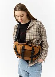 Велика жіноча поясна сумка бананка Sambag DynamicDart руда 38 × 21 × 7 см (80411121) - мініатюра 5