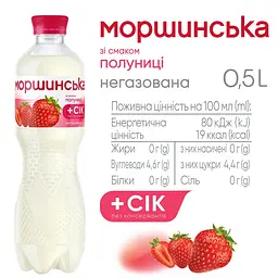 Напій Моршинська зі смаком полуниці негазований 0.5 л - мініатюра 3