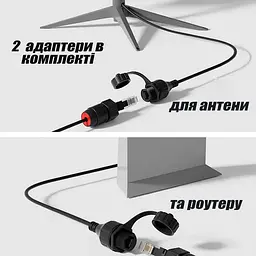 Адаптер Starlink Ethernet Adapter v2 водонепроникний мережевий Lan Connector комплект 2 шт. - мініатюра 6