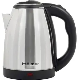 Електрочайник Holmer HKS-1210, сріблястий, 1500W, 1.8 л, дисковий, метал, світловий індикатор, захист від перегріву