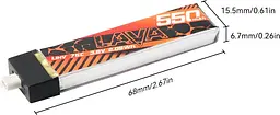 Акумулятор BetaFPV Lava 1S 550 mAh 75C 3.8V LiHV LiPo BT2.0 FPV для Cetus X, Cetus Pro, Meteor (18767) - мініатюра 2