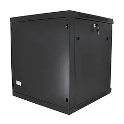 Шафа телекомунікаційна Merlion 18U, 600*600*897 (Ш*Г*В) сталь 1.2мм, загартоване скло, із замком, чорна, в розібраному вигляді (73-00410) - мініатюра 2