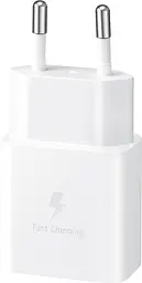 Сітчасте зарядне пристрій Samsung 15W Power Adapter (w/o Cable) - Білий (EP-T1510NWEGEU) (6972211) - мініатюра 2