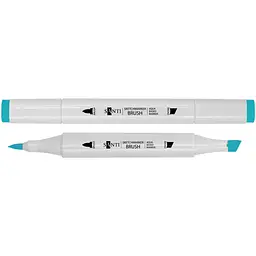 Набір акварельних маркерів Santi Sketch SM-90 смарагдово-блакитний 6 шт. (391120)