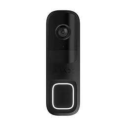 Відеодзвінок з WiFi 4Mp Ajax DoorBell Black із вбудованим штучним інтелектом та ІЧ датчиком руху (26-00556)