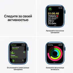Смарт-годинник Apple Watch S7 45 BLUE AL ABY SP GPS-RUS (Grade C) Seller Refurbished - мініатюра 5