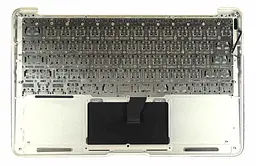 Клавіатура для ноутбука Apple MacBook Air (A1370) 2010+ Black, (Silver TopCase), RU (горизонтальний ентер)