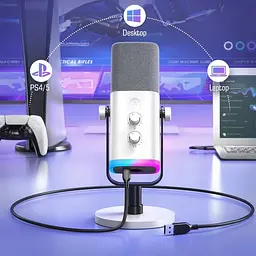 Мікрофон Fifine AM8W USB/XLR White (AM8W) Б/в - мініатюра 5