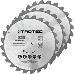 Диск пиляльний Trotec HW24 Wood 3 шт 190х20х2,2