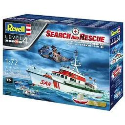 Збірна модель Revell Катер Arkona та вертоліт Sea King mk 41 рівень 4 масштаб 1:72, 311 деталей (RVL-05683)