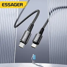 Кабель Essager Type-C – Type-C 240W Sunset, 2 м, чорний - мініатюра 8