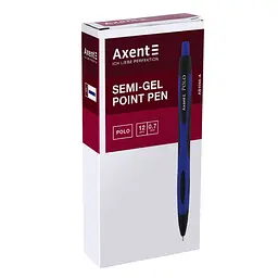 Набір автоматичних масляних ручок Axent Polo 12 шт. сині (AB1066-02-A) - мініатюра 2