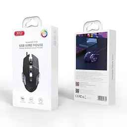 Комп'ютерна мишка XO M10 Gaming Mechanical 6-Button Light Emitting Wired Mouse Чорна - мініатюра 2
