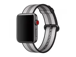 Ремінець Apple Black Stripe Woven Nylon Band (MQVR2) для Watch 44/45/46/49 mm - мініатюра 3