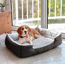 Лежак для собак і котів Ferplast Sweetie 90 зі штучним хутром сірий 91x72 x19 см 81064799 - мініатюра 3