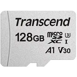 Transcend Карта пам'яті microSD 128GB C10 UHS-I R100/W40MB/s + SD