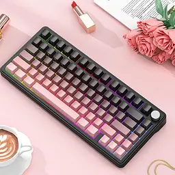 Бездротова клавіатура ATTACK Shark X85 Pink 75% | RGB підсвітка | бокове гравіювання - мініатюра 4