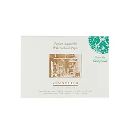 Склейка для акварелі Sennelier, 20 аркушів, холодне пресування, 300 г/м, A6) 14,8x10,5 см