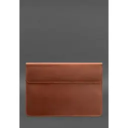 Шкіряний чохол-конверт BlankNote Crazy Horse на магнітах для MacBook 14 Світло-коричневий - мініатюра 5