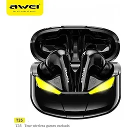 Навушники Awei T35 Gaming TWS Bluetooth Earphone BT5.0, 35/400 mAh 5 Hours 000007208-up - мініатюра 2