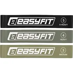 Гумки для фітнесу EasyFit MonoBand набір 3 шт. (EF-1812-GY)