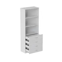 Шафа Анжело Ferrum-decor на 3 полиці з 4 ящика 1900x700x380 ДСП Біла 16 мм (FRD-105019)