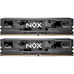 Пам'ять 16Gb x 2 DDR5 5600 MHz Apacer NOX чорний 40-40-40-80 1.25V з радіатором (AH5U32G56C522MBAA-2)