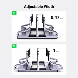 Підставка для ноутбука UGREEN LP258 Vertical Laptop Stand (Dual-slot) (60643) - мініатюра 5