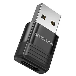 Адаптер перехідник Borofone BV18 USB to Type-C F чорний - мініатюра 3